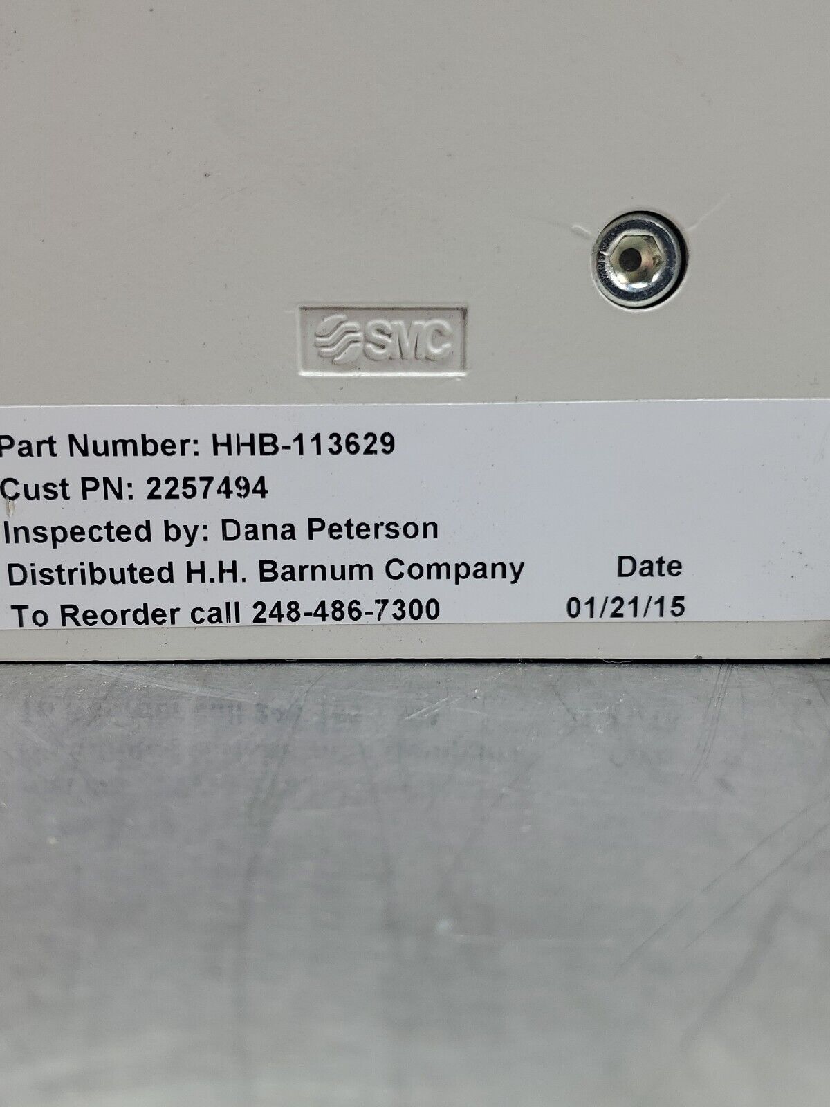 SMC HHB-113629 Manifold w/(2) VQC4100-5 Solenoid Valves & US21928 Modules. 6E-10