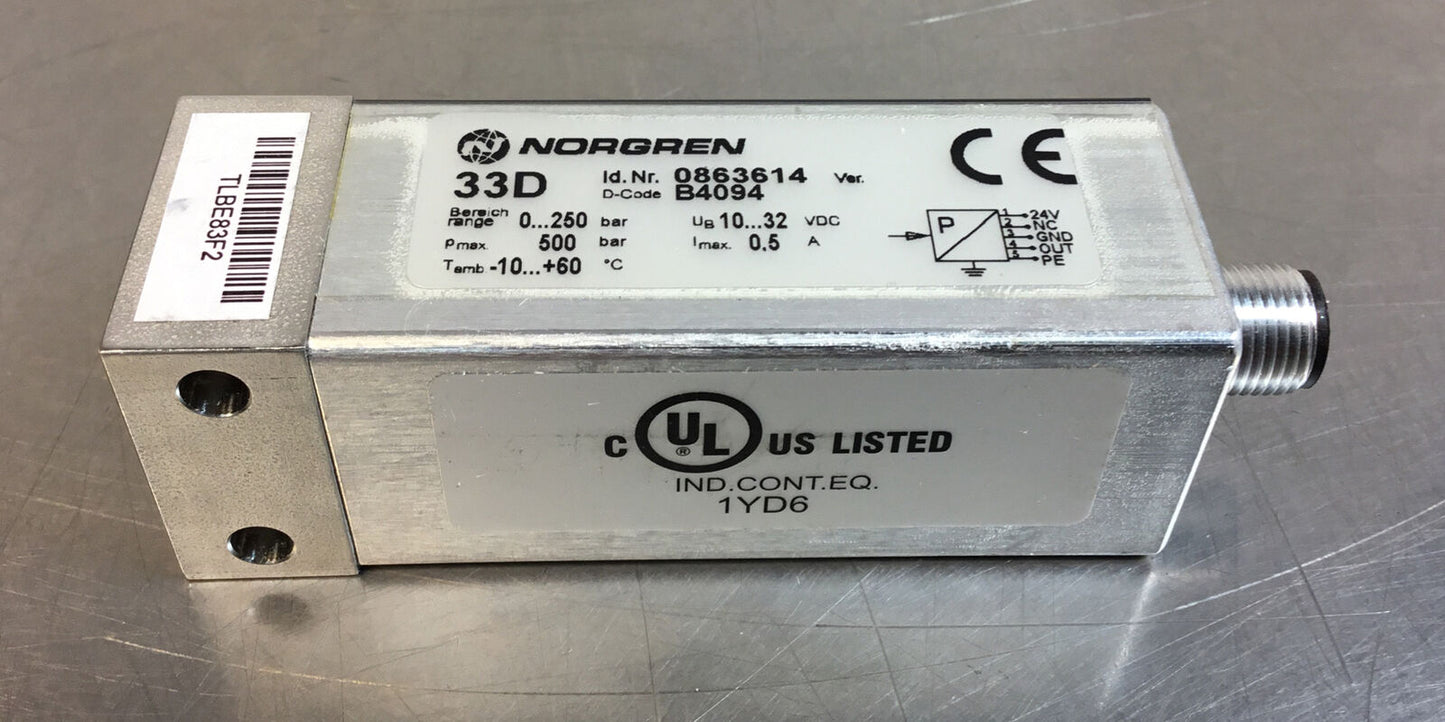 Norgren 0863614 Pressure Switch 33D 6D