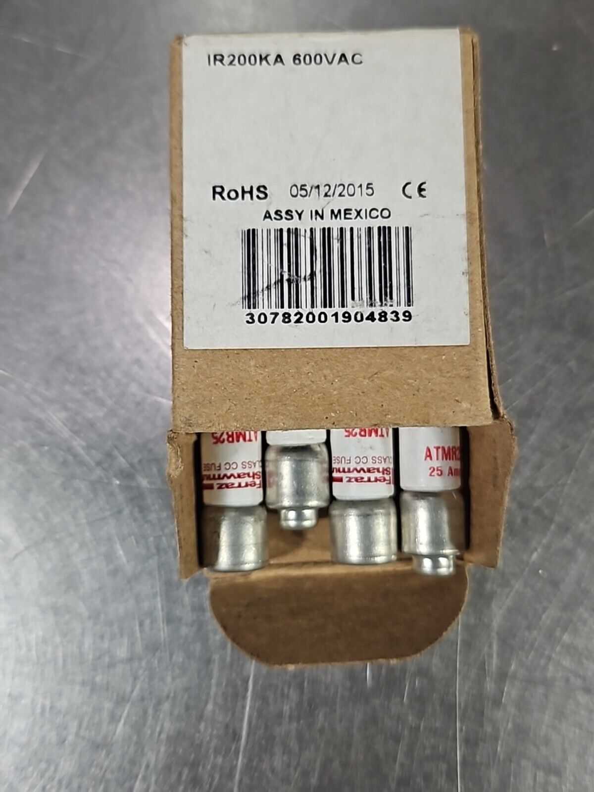 Ferraz Shawmut ATMR25 Fuse Class CC Fast Acting 25 A. Loc 4G-1