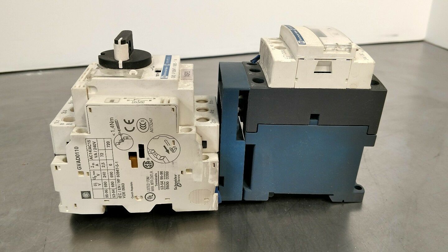 TELEMECANIQUE VDE 0660 MOTOR STARTER W/TELEMECANIQUE LC1 D09 4E-13