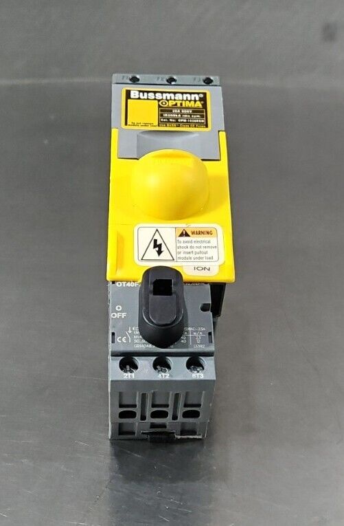 Bussmann Optima OPM-1038RSW Fuse Holder With ABB OT40F3. 3A-20