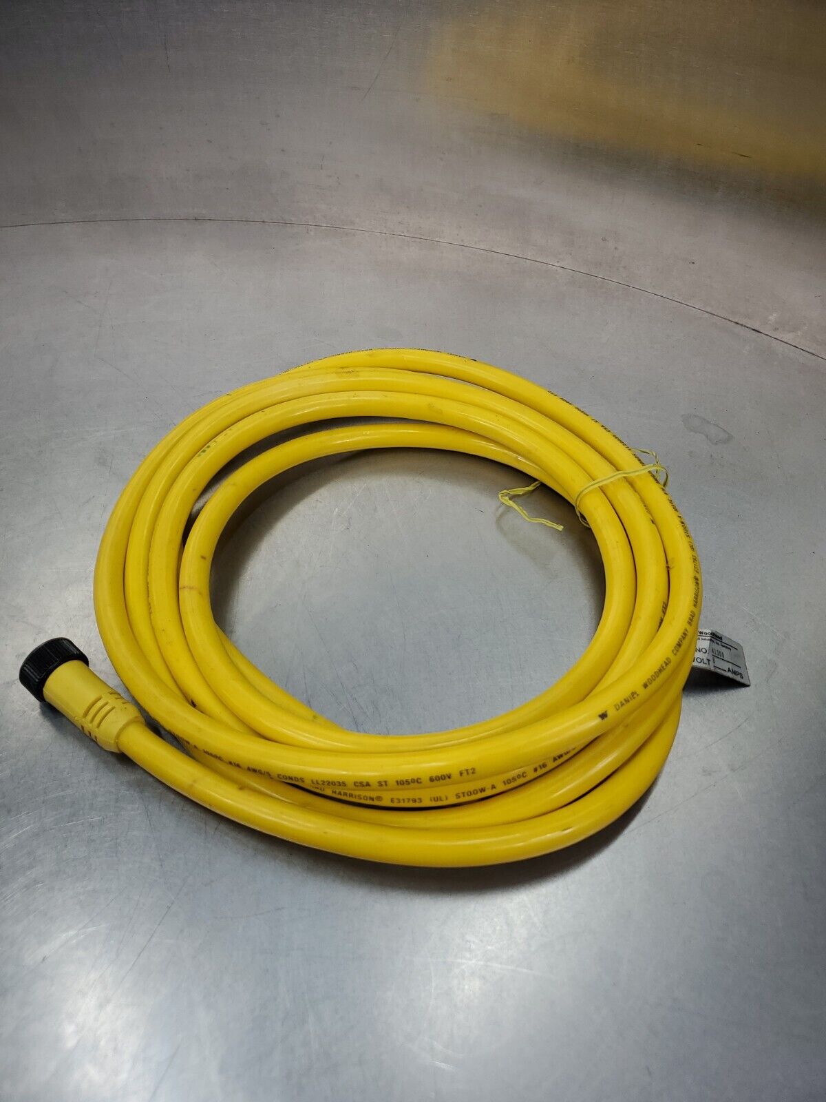 DANIEL WOODHEAD 41308 600V 8Amp Cable 5E Palmetto Automation Inc.