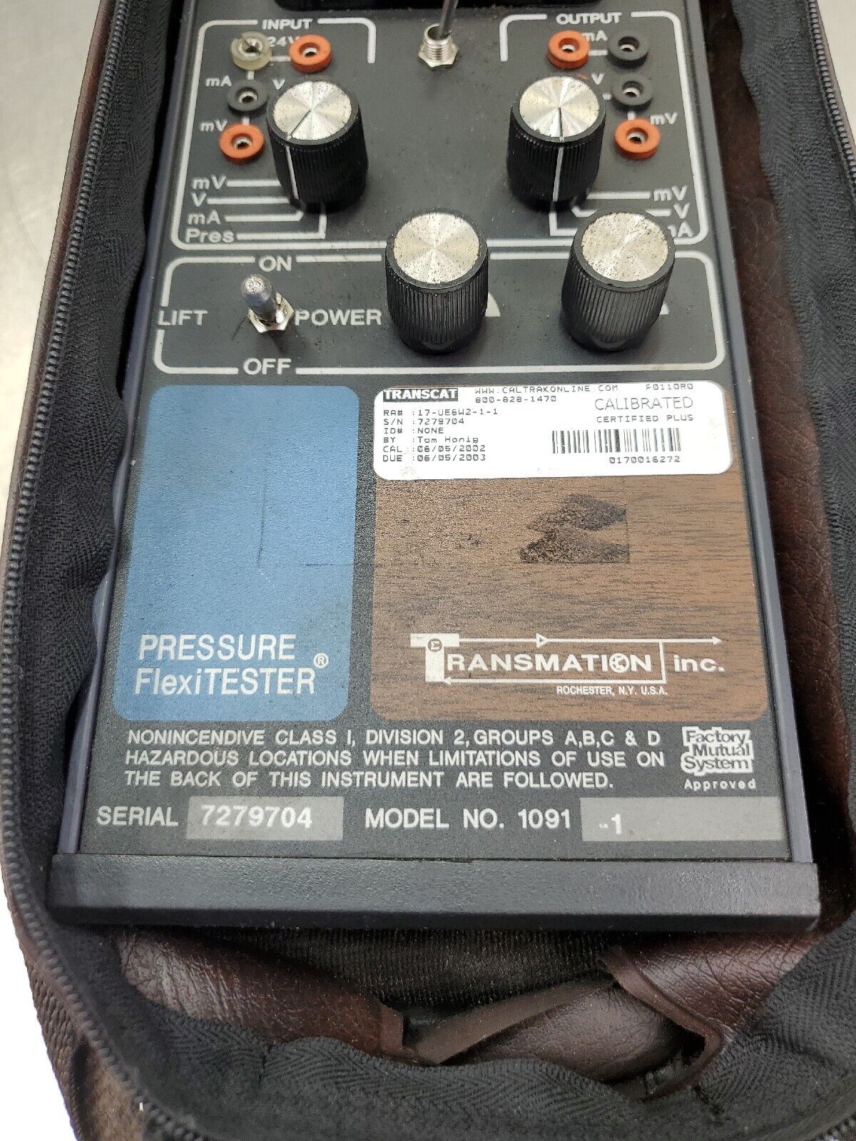 TRANSMATION 1091-1 Pressure FlexiTester Calibrator. 6E-19