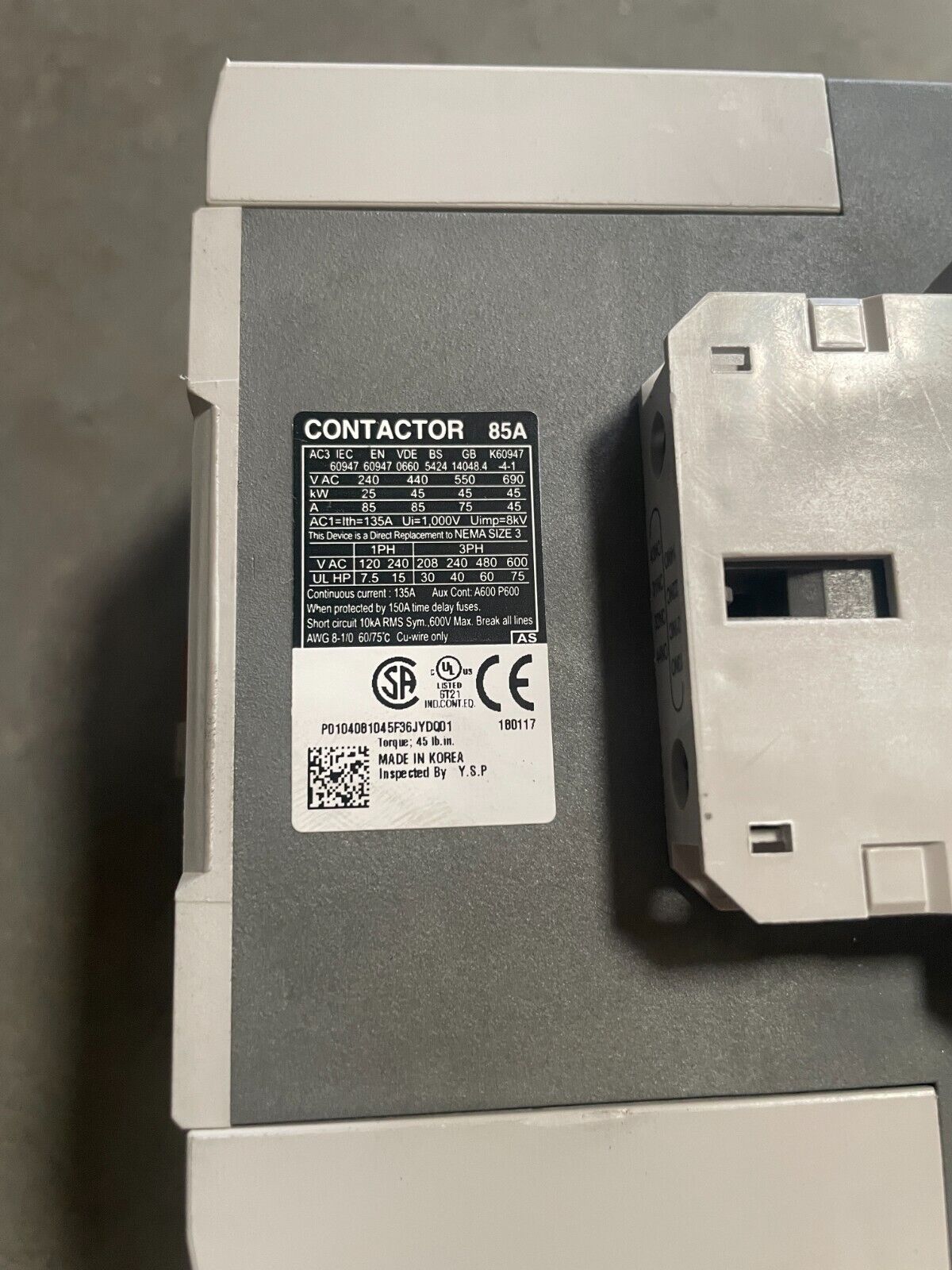CARLO GAVAZZI CC85A contactor @1E