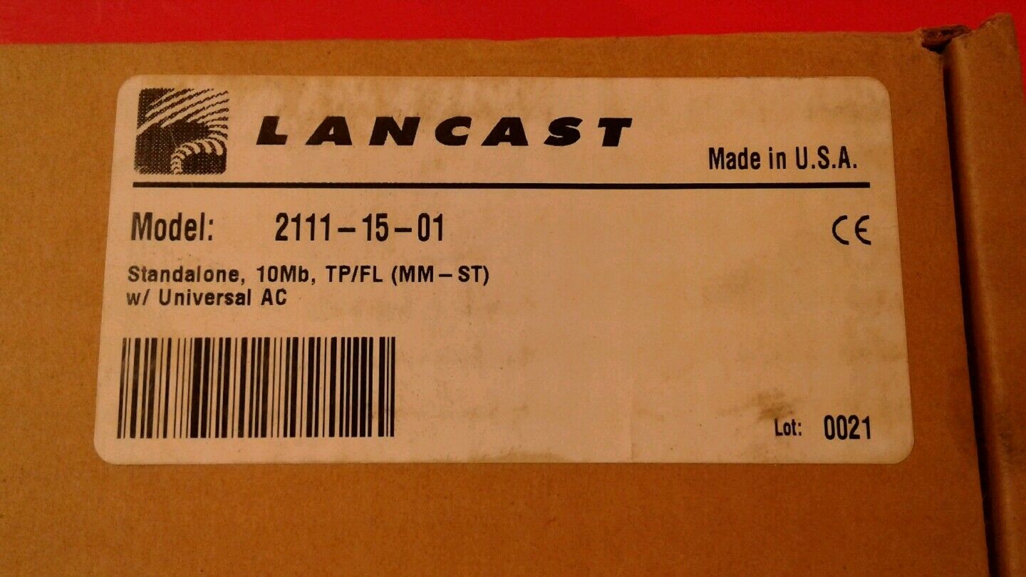 NIB Metrobility 2111-15-01 Lancast T Twister 10MBPS Media Converter. 5B