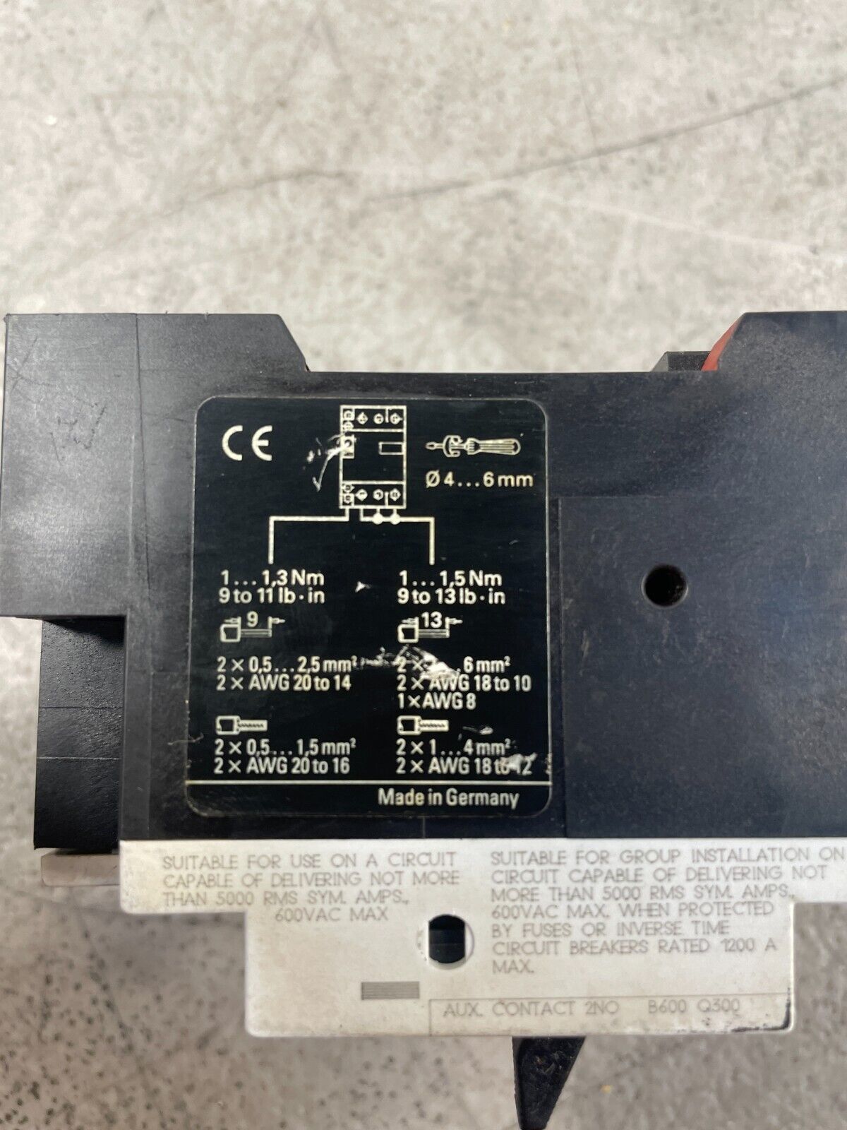 Siemens 3VU1300-2MD00 0.24-0.4AMP 3 Pole 380 V Circuit Breaker @2D