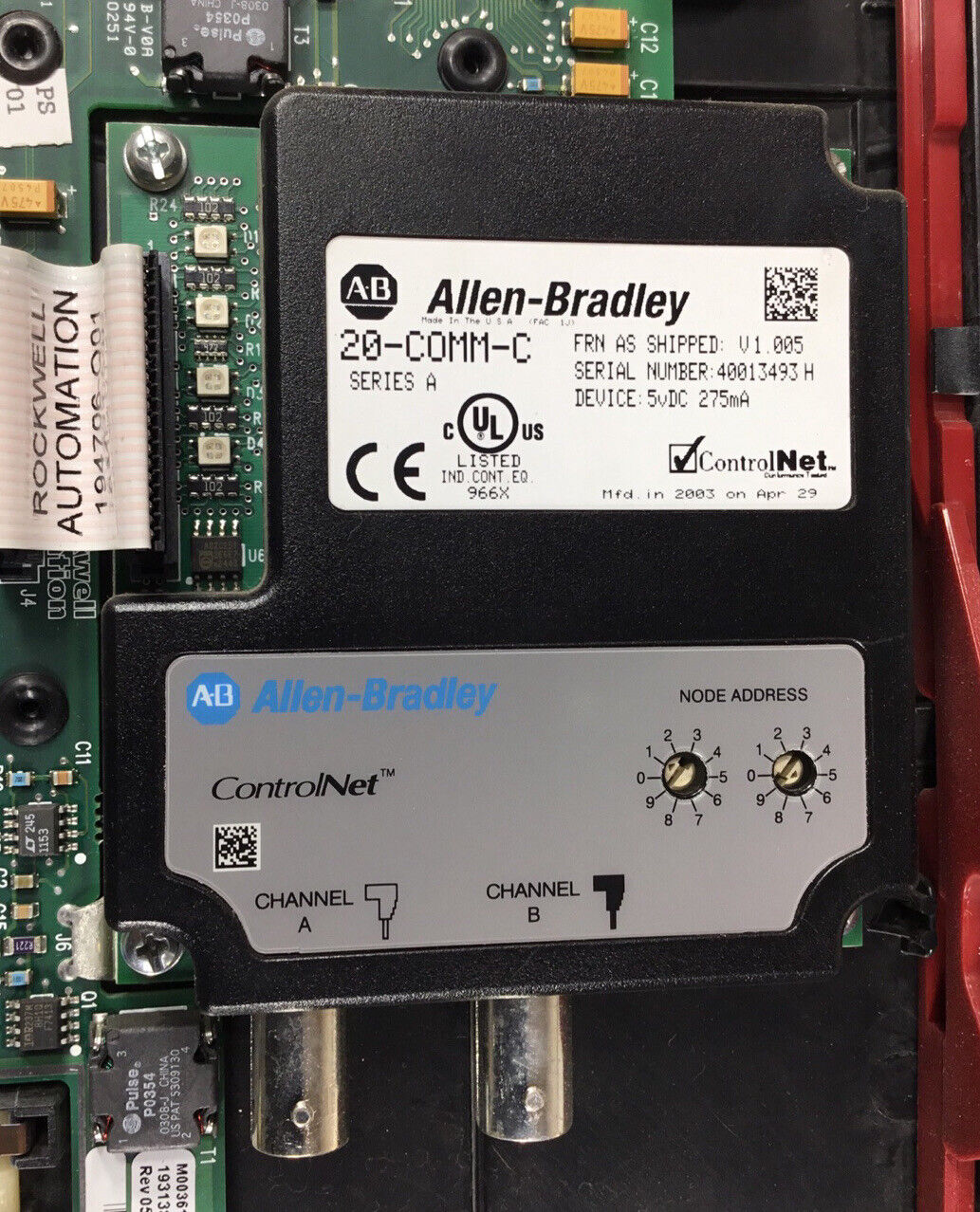 ALLEN BRADLEY 20BD011A3NYNACA0 /A PowerFlex 700 3Ph 480V 0-400Hz 7.5HP 1C