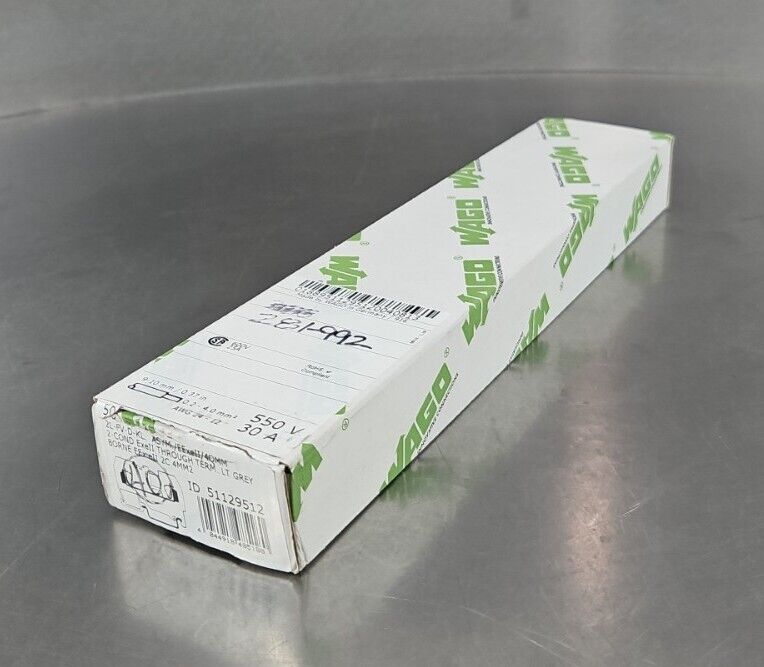 WAGO 281-992 Conductor Through Terminal Block. Box with 40. Loc 3E-44
