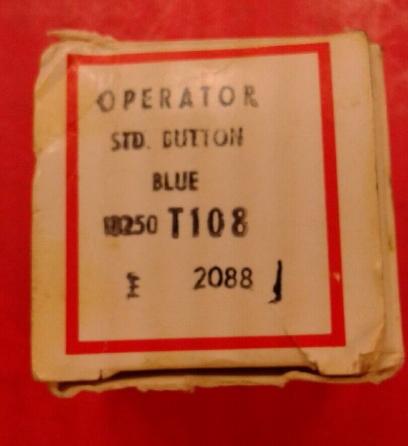 CUTLER-HAMMER 10250T108 Non-Illum Push Button, 30mm, Blue Std. 4A