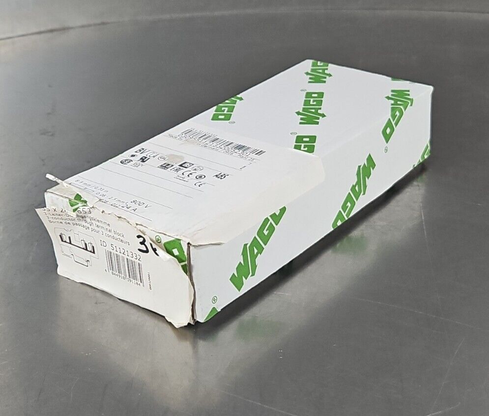 WAGO 280-653 Conductor Through Terminal Block - Lot of 36. Loc3D-28