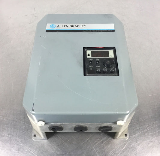 ALLEN BRADLEY 1333-AAN /B Adjustable Frequency Drive Out: 3Ph 1.4KVA 2.1A.  1B
