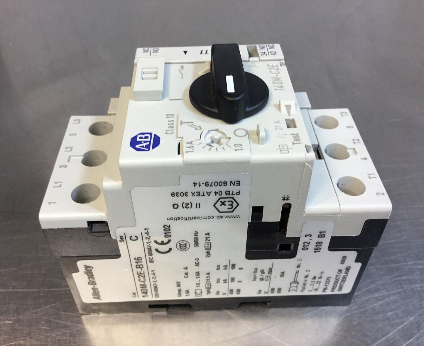 Allen-Bradley 140M-C2E-B16 /C Motor Protector Circuit Breaker 1.0-1.6A 4C