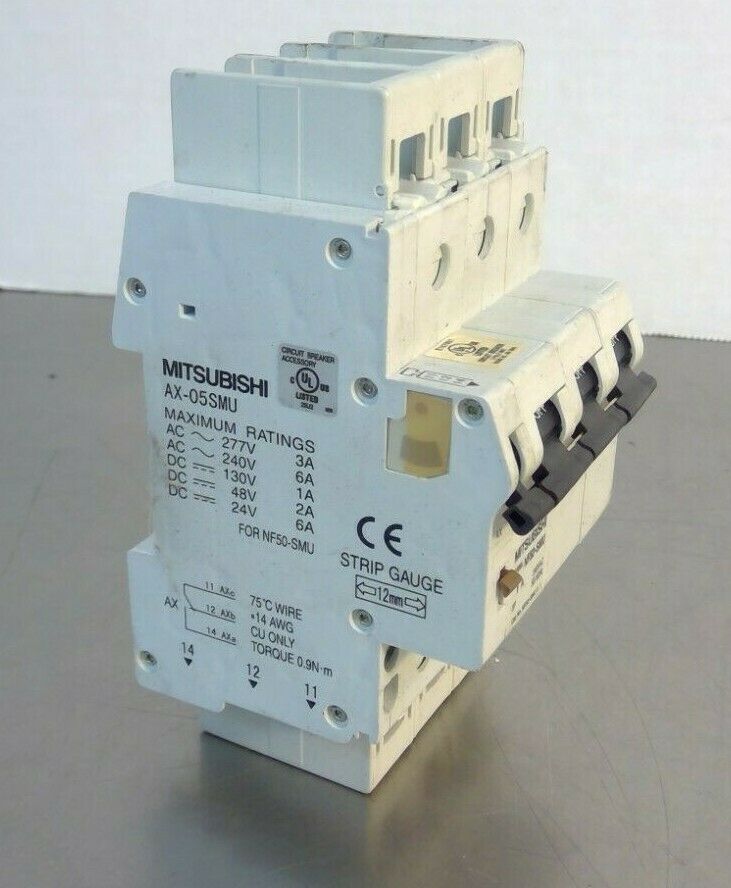 Mitsubishi Electric - NF50-SMU 3 1 - 3P 1A No-Fuse Breaker - AX-05SMU 4D