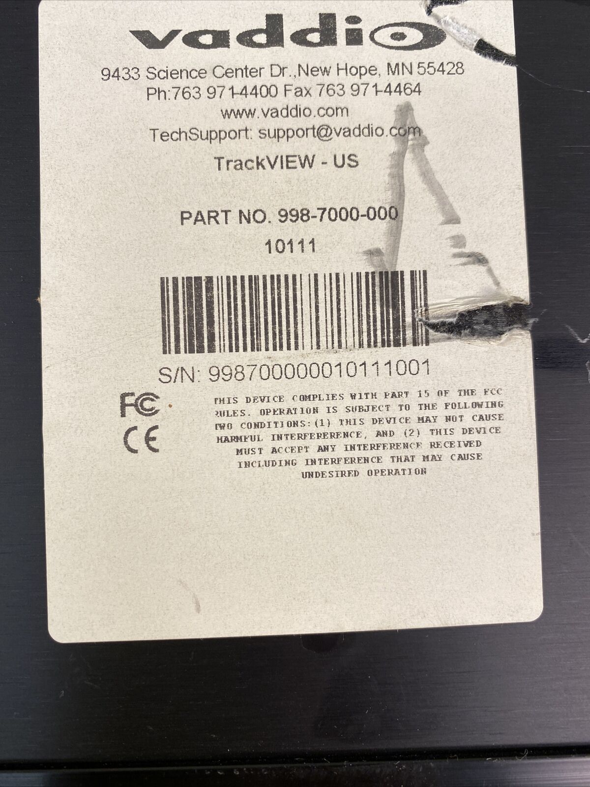 Vaddio TrackView 998-7000-000 System Controller. 4D