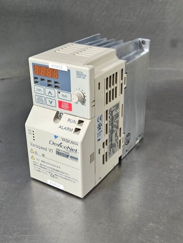 YASKAWA CIMR-V7NA20P7. Variable Frequency Drive. PRG 0013. Loc 1B-3