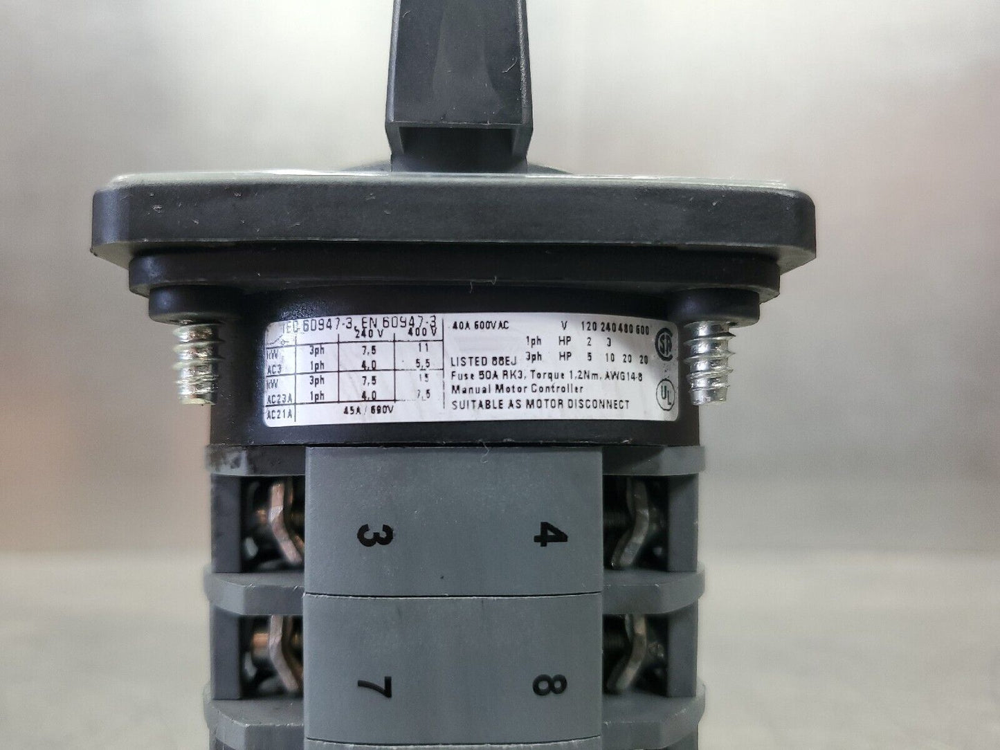 ABB OL406IDB S24589 38U Suppmy Rotary Switch. 4A-9