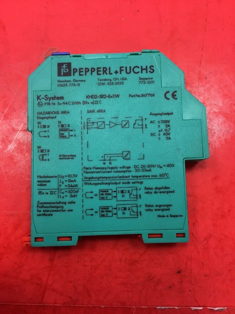 Pepperl Fuchs KHD2-SR2-EX1.W Isolated Switch Amplifier Part # 36776S 3C