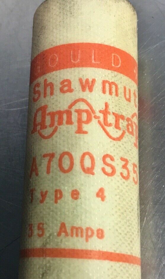 GOULD SHAWMUT AMP-TRAP 35A TYPE-4 FUSE A70QS35 4D