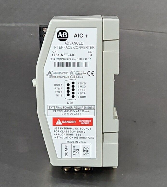 Allen-Bradley 1761-NET-AIC. Ser B. ADVANCED INTERFACE CONVERTER. 4E-19