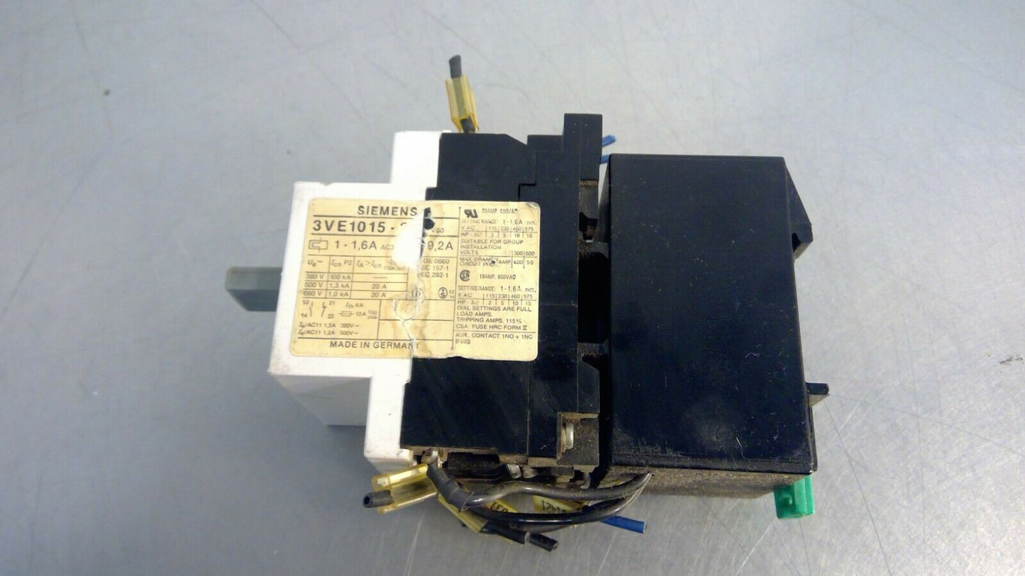 Siemens - 3VE1015-2G - Motor Protector Starter 4E-14