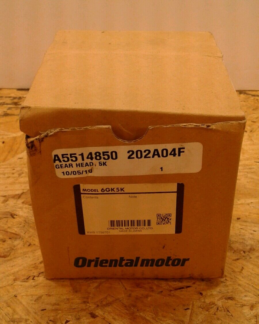 Oriental Motor OM 6GK5K Gear Head NEW. 1C