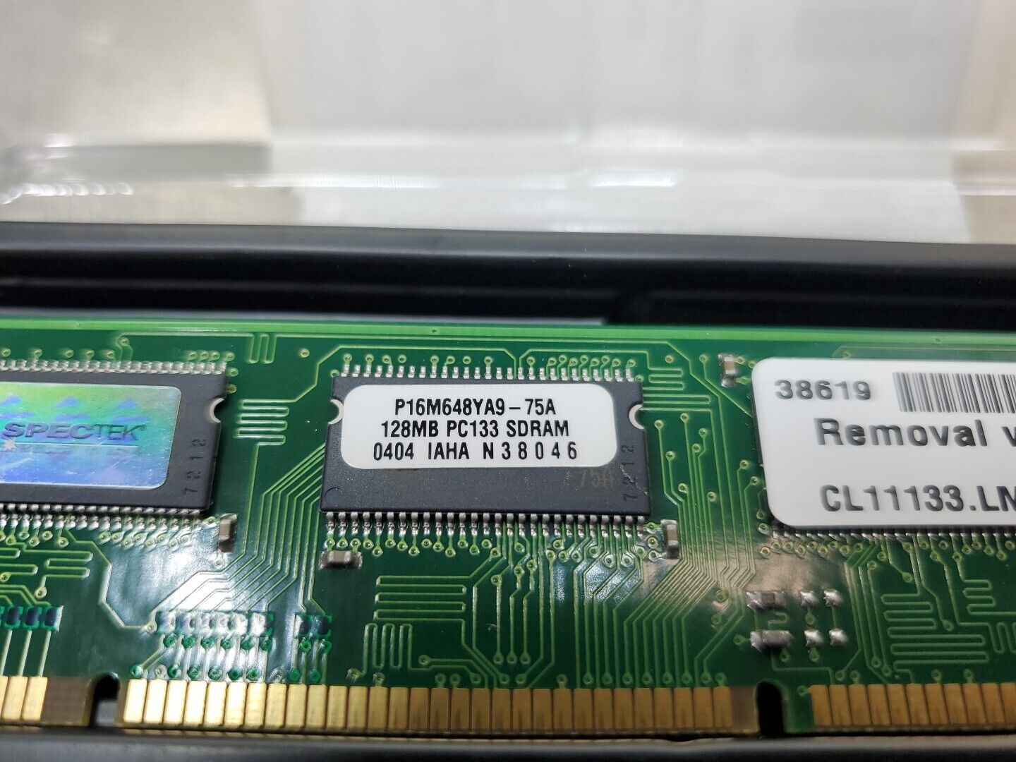 Spectek P16M648YA9-75A 128MB PC-133 SDRAM Card. 3D-5