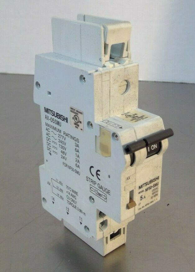 Mitsubishi Electric - NF50-SMU 1 5 - 1P 5A No-Fuse Breaker - AX-05SMU 4D