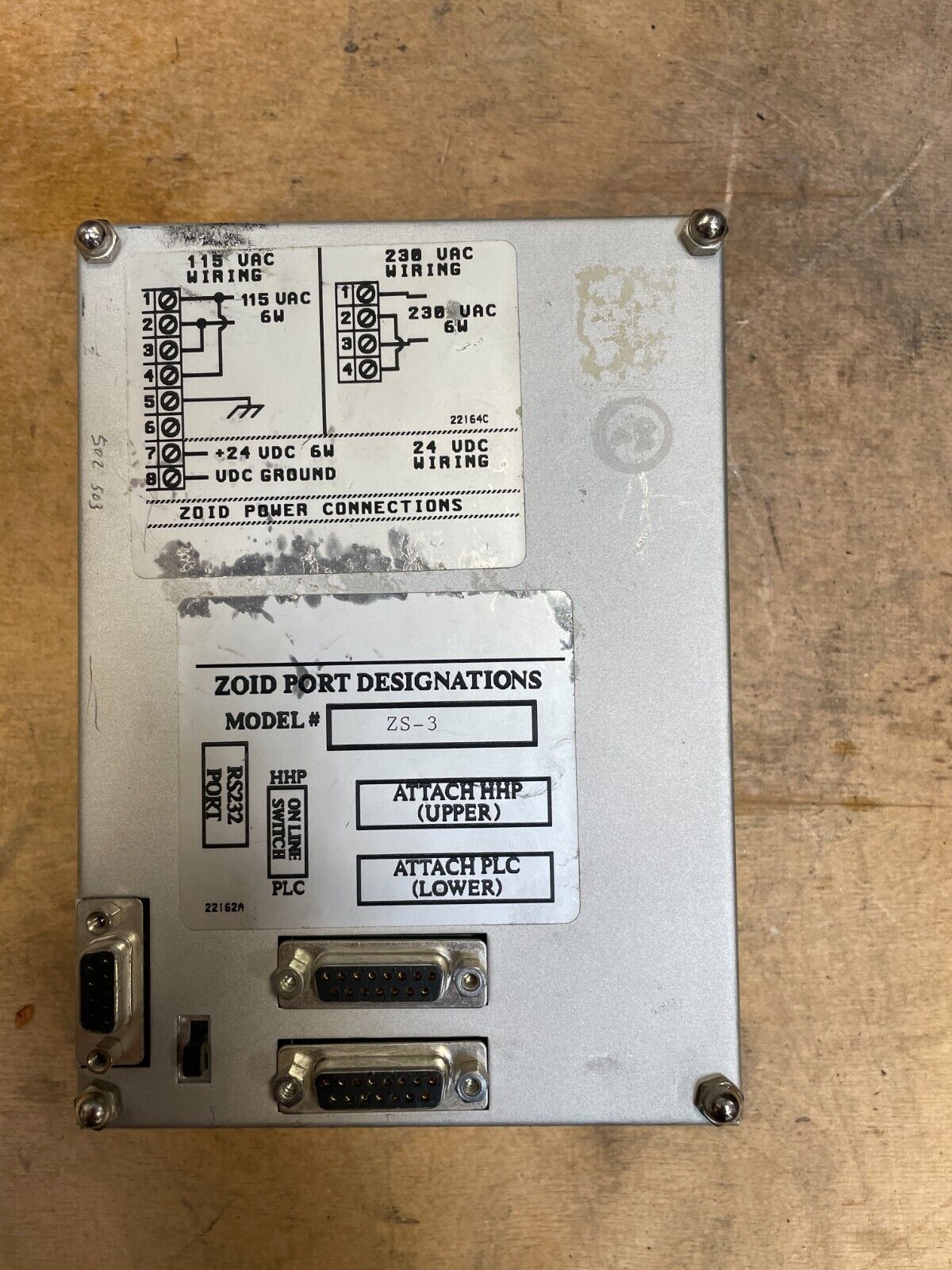 Hollingsworth ZS-3 Black & White Zoid Port Operator Interface Control Panel 2B