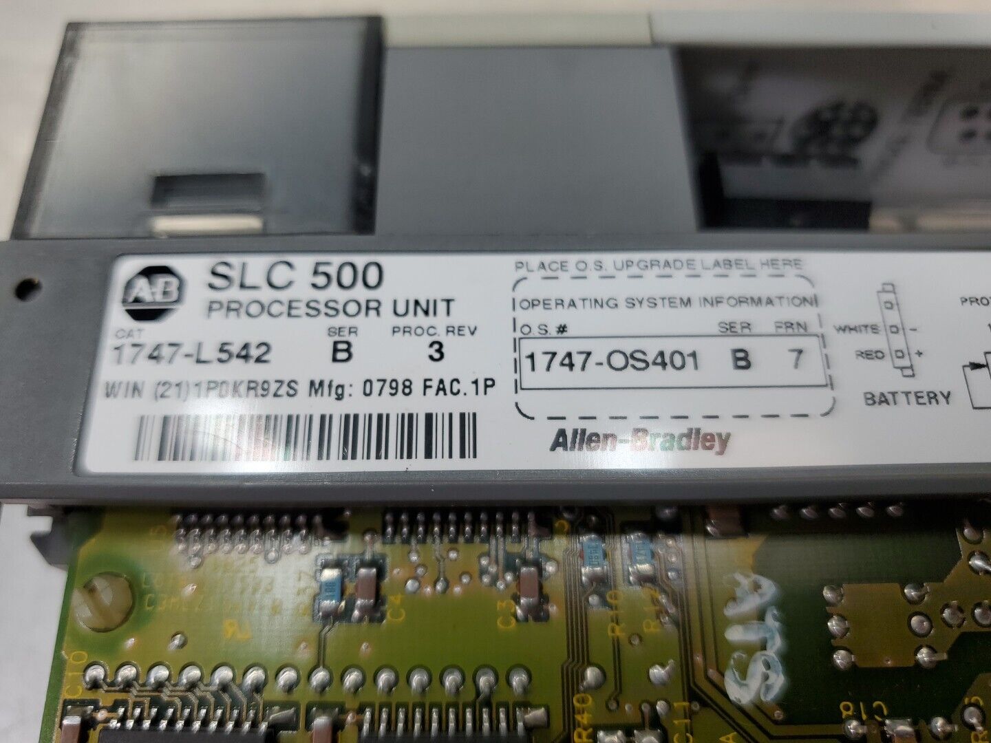 Allen-Bradley 1747-L542/B Proc. Rev 3 Processor Unit. 3D-29