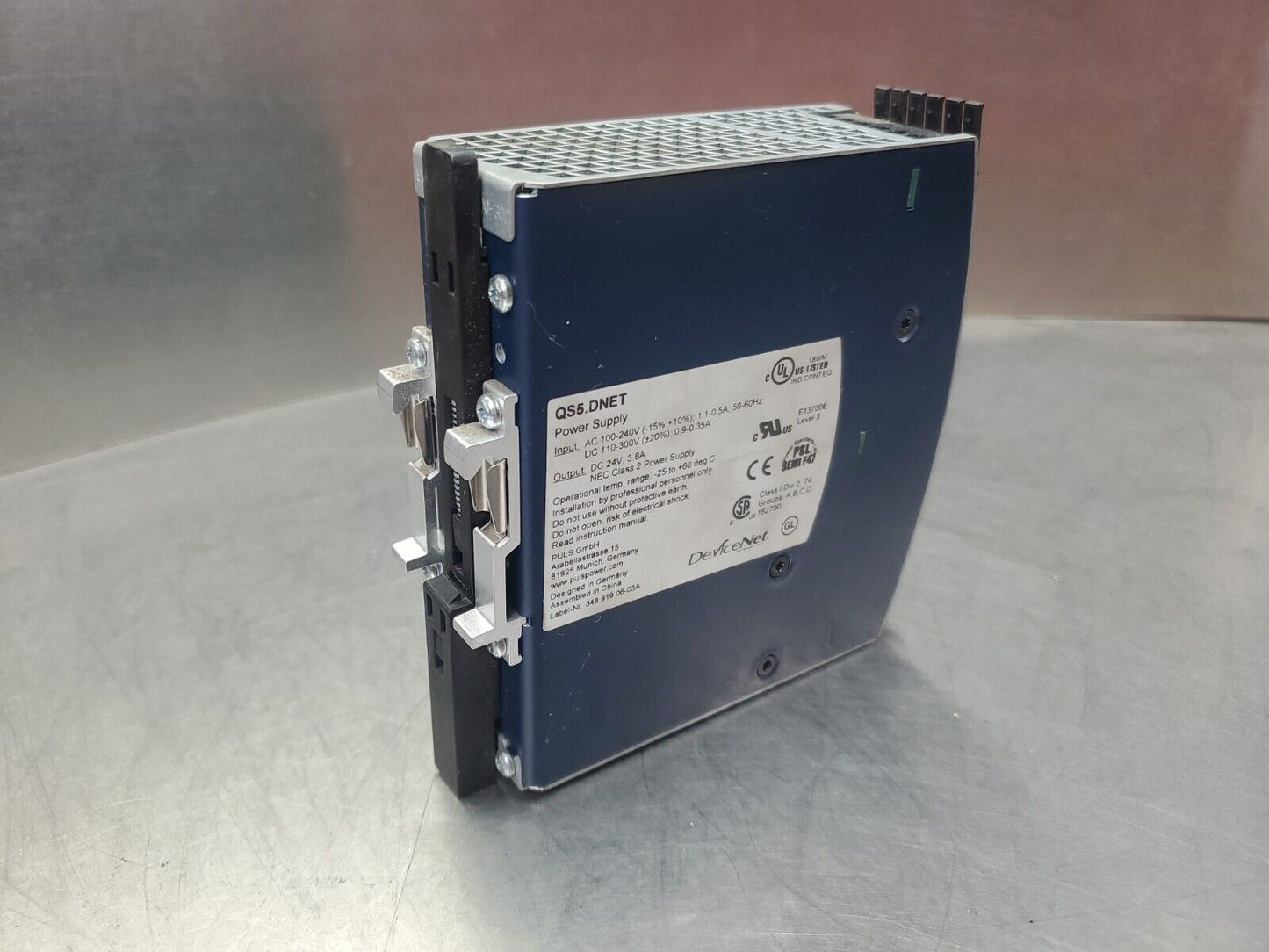 PULS QS5.DNET DeviceNet Power Supply - 24V, 3.8A. 4E-5