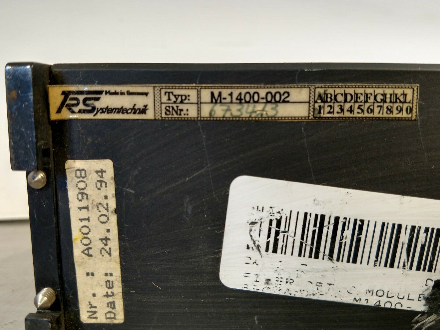 TR SYSTEMTECHNIK M-1400-002 CONTROL ASSEMBLY BIN#6