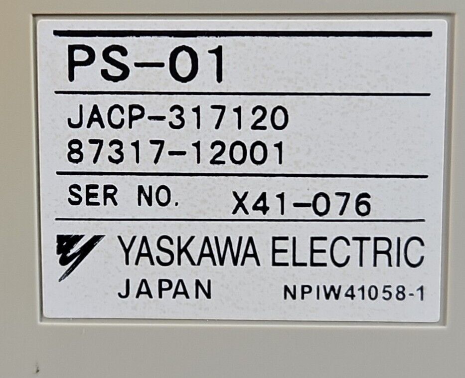 YASKAWA JACP-317120 CP-317/PS-01 PLC POWER SUPPLY.                         3B-23