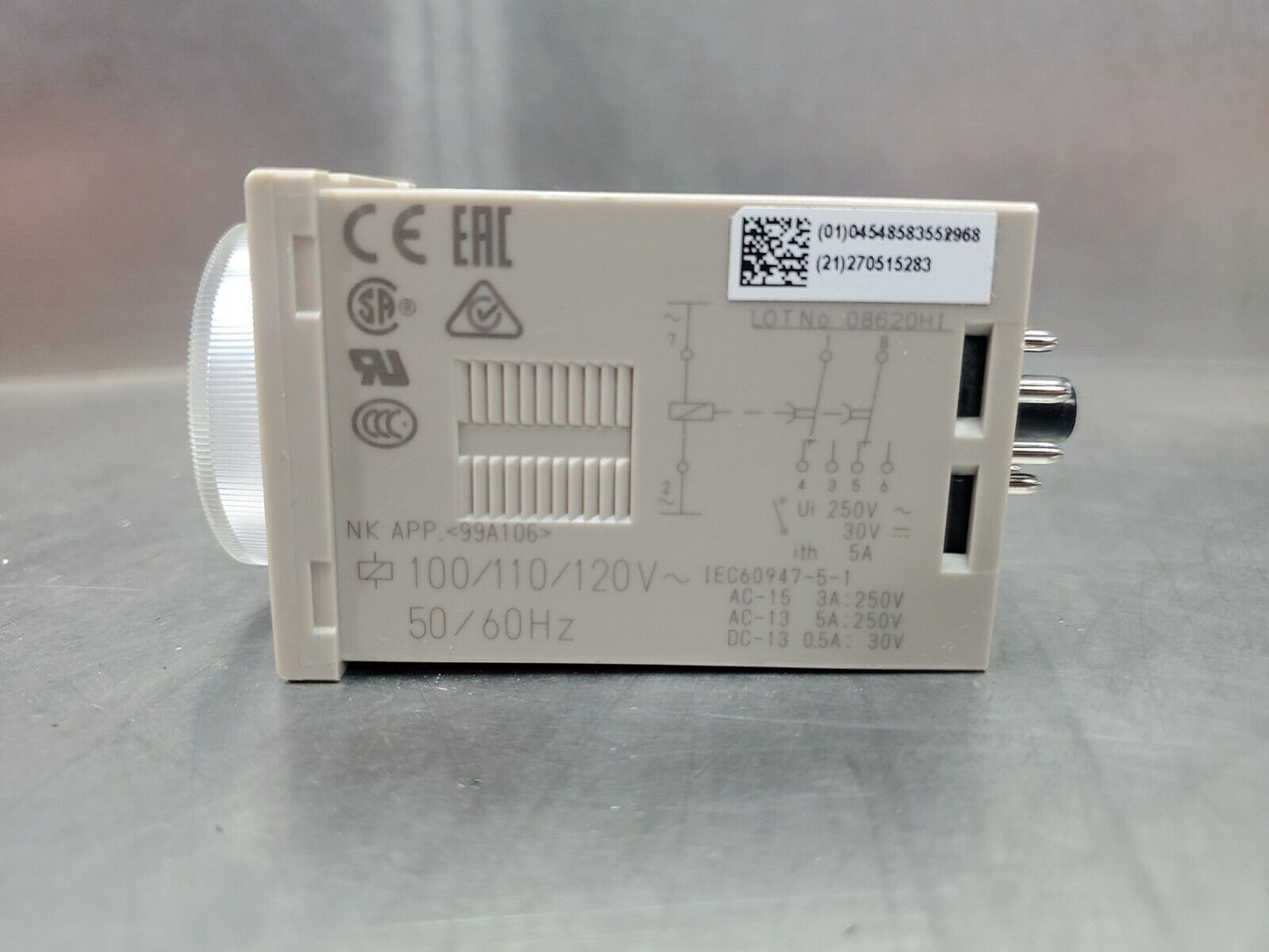 Omron H3CR-H8L 100/110/120 VAC Timer Module. 3D-7