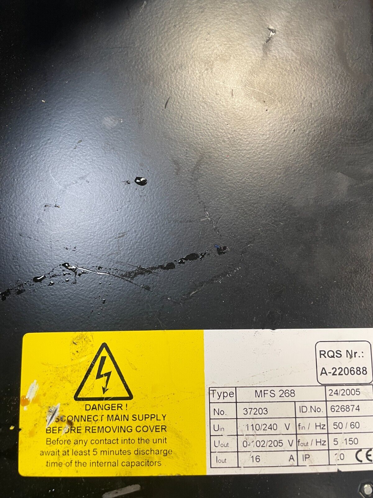 AGR Automation AGR0702-181-00 110-240 Volt 16AMP 5-150Hz Power Supply @1D