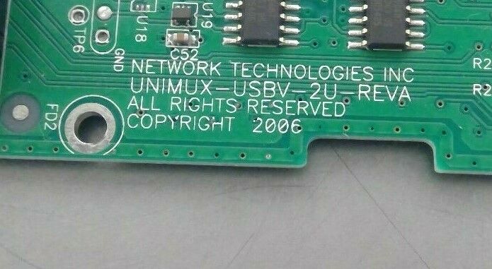 Network Technologies Inc UNIMUX-USBV-2 / UNIMUX-USBV-2U-REVA Switch 3D-8