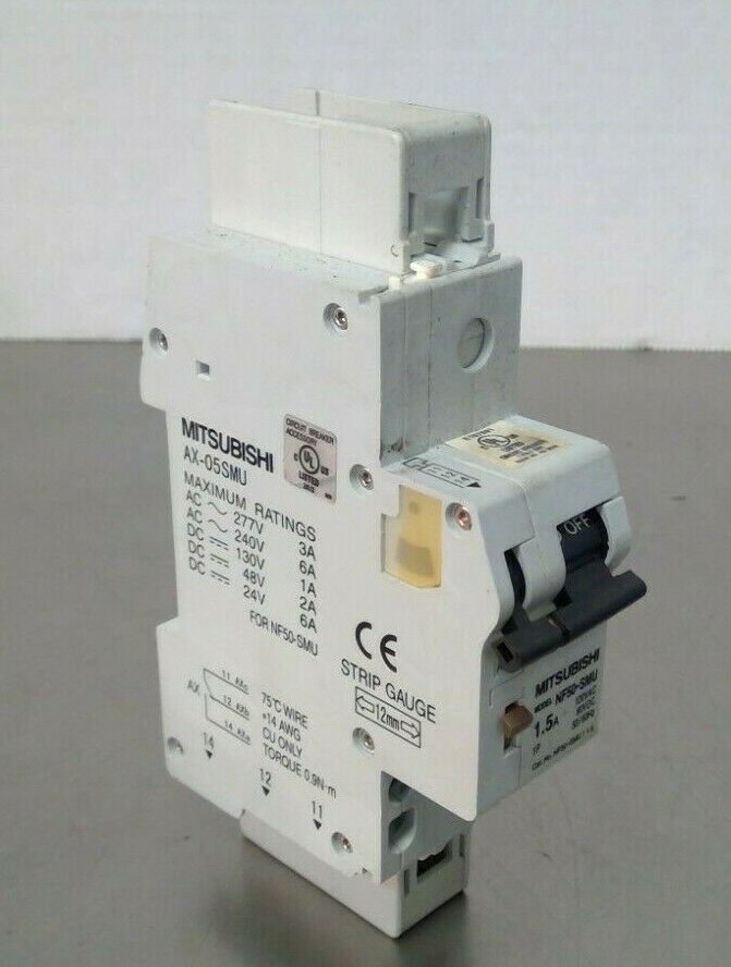Mitsubishi Electric - NF50-SMU 1 1.5 - 1P 1.5A No-Fuse Breaker - AX-05SMu 4D