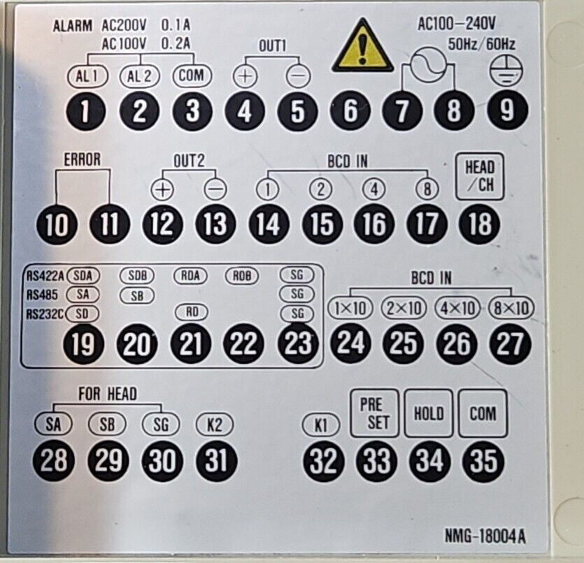CHINO IRGMEG2R (MG04ZA013) 100-240 V AC 50/60 Hz 15 VA. 3C-19