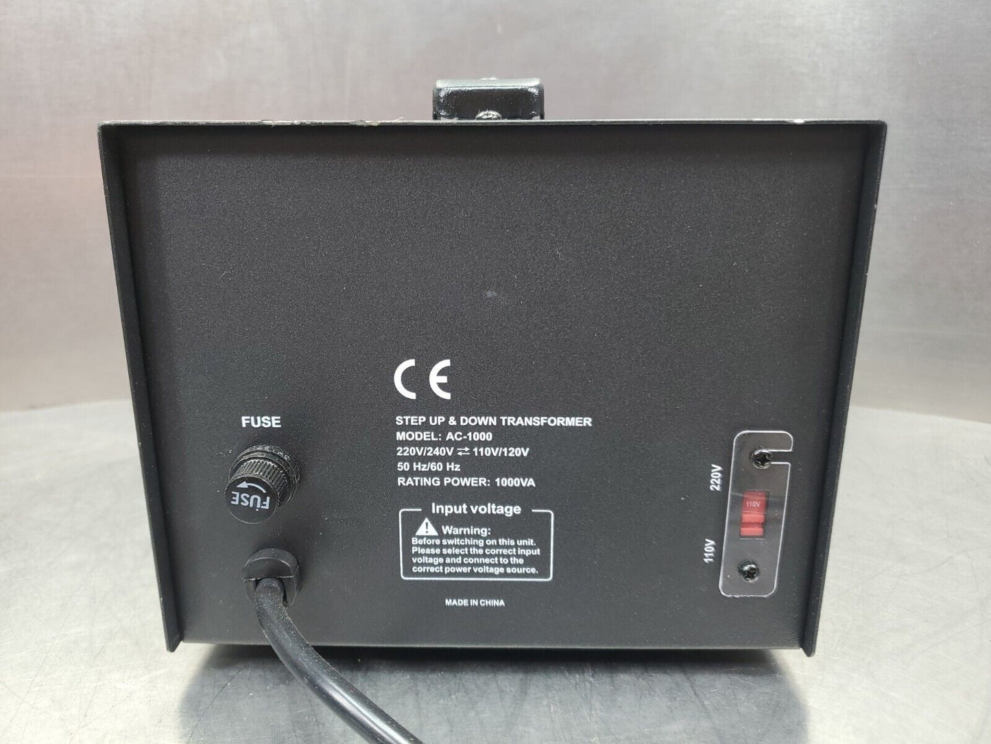 SIMRAN AC-1000 220V/240V《》110V/120V 50Hz/60Hz Step Up & Down Transformer. 4E