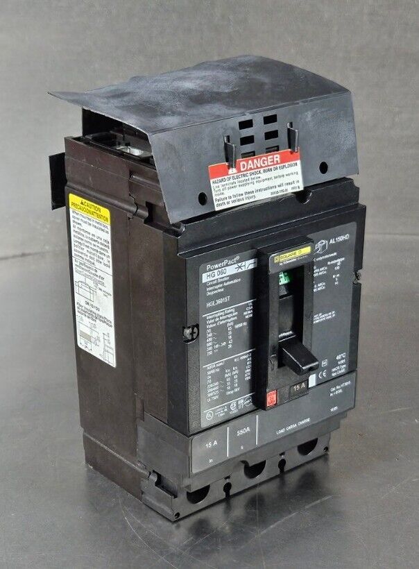 Square D HGL36015T Power Pact 3-Pole Thermal Magnetic Circuit Breaker. Loc4B-26