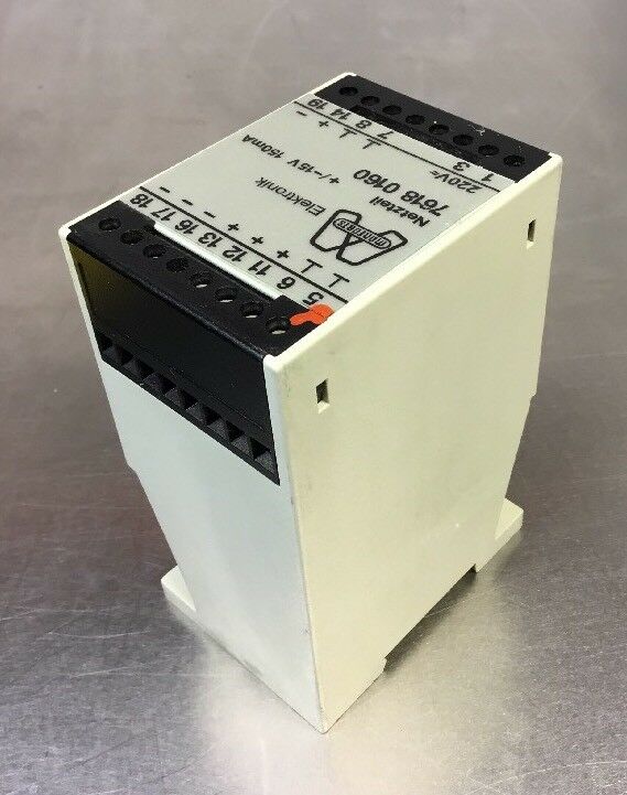 Monforts Elektronik 7618 0160 Netzeil Power Supply 220V +/-15V 150mA. Loc.4A