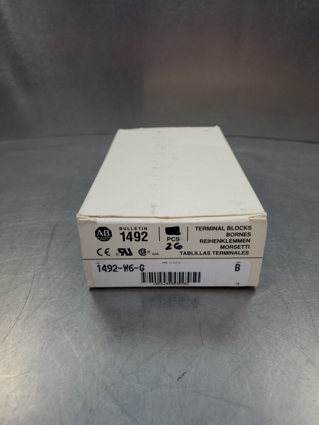 Allen-Bradley 1492-W6-G Ser. B Terminal Blocks - Lot of 26. 4E-22