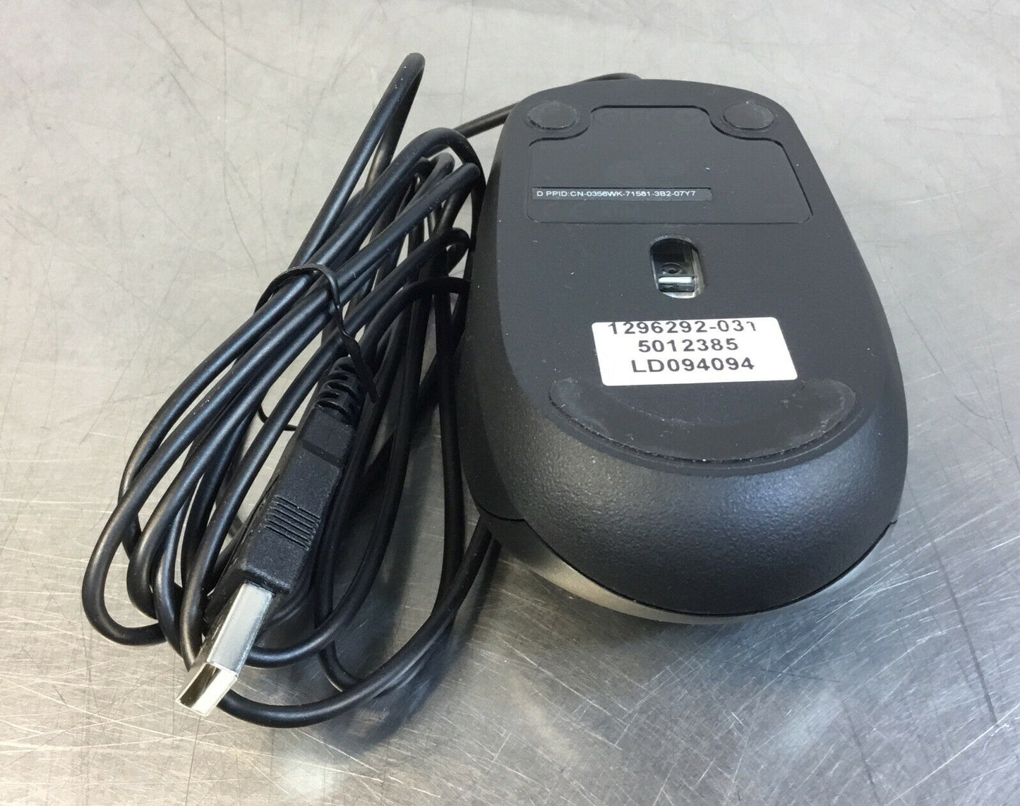 Dell USB Wired Scroll Wheel Optical Mouse Black CN-0356WK-71581-3B2-07SG 3D-24