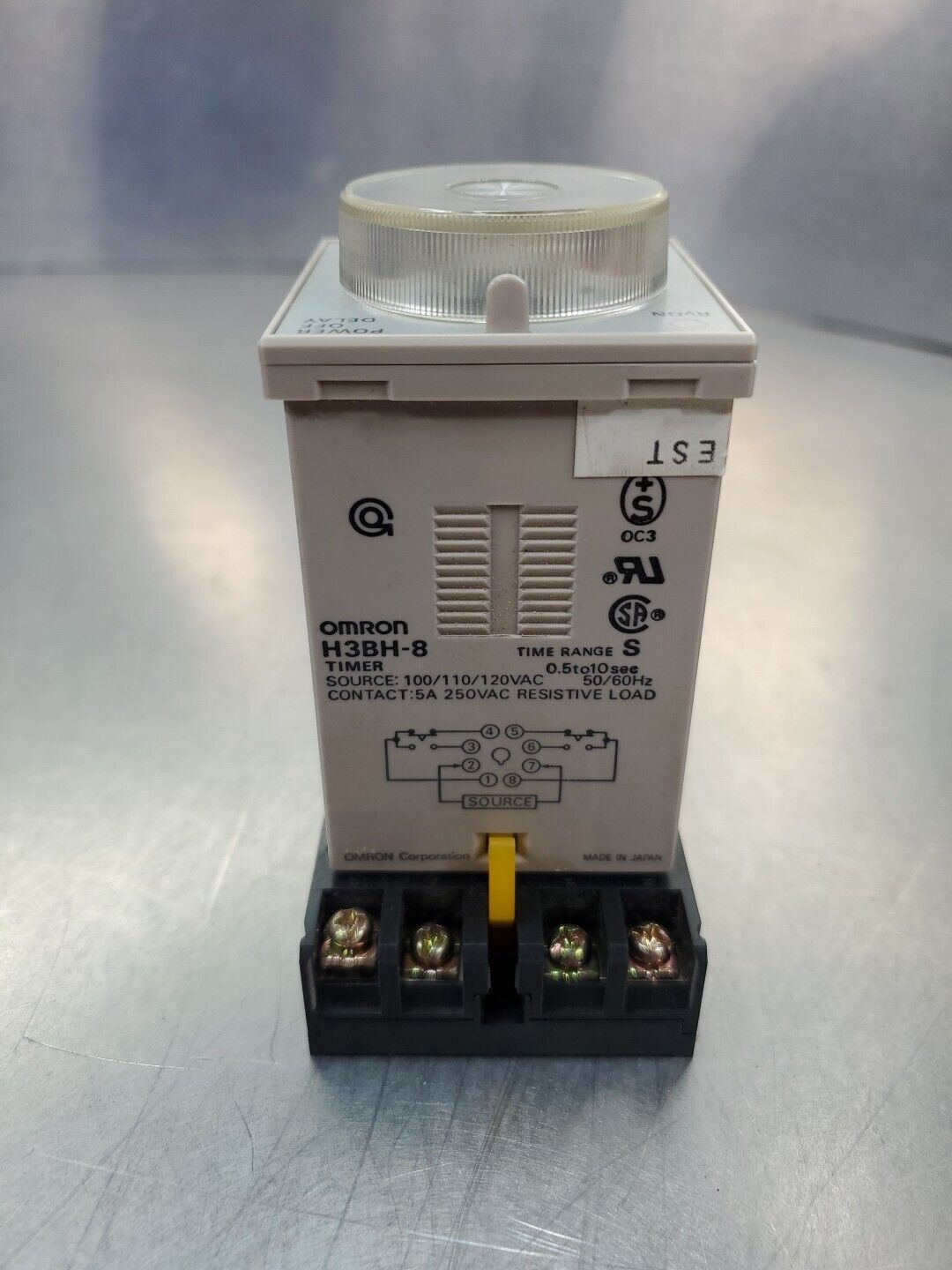 Omron H3BH-8 Timer Module w/2-M4C20 Base. 4C-25