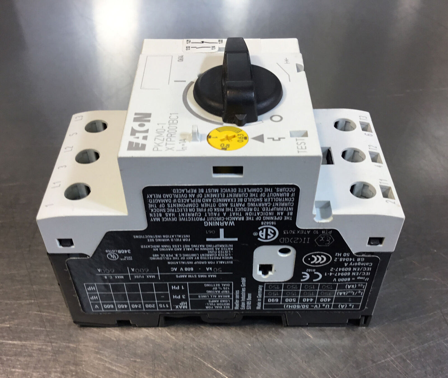 EATON PKZM0-1 XTPR001BC1 Manual Motor Starter. 4G