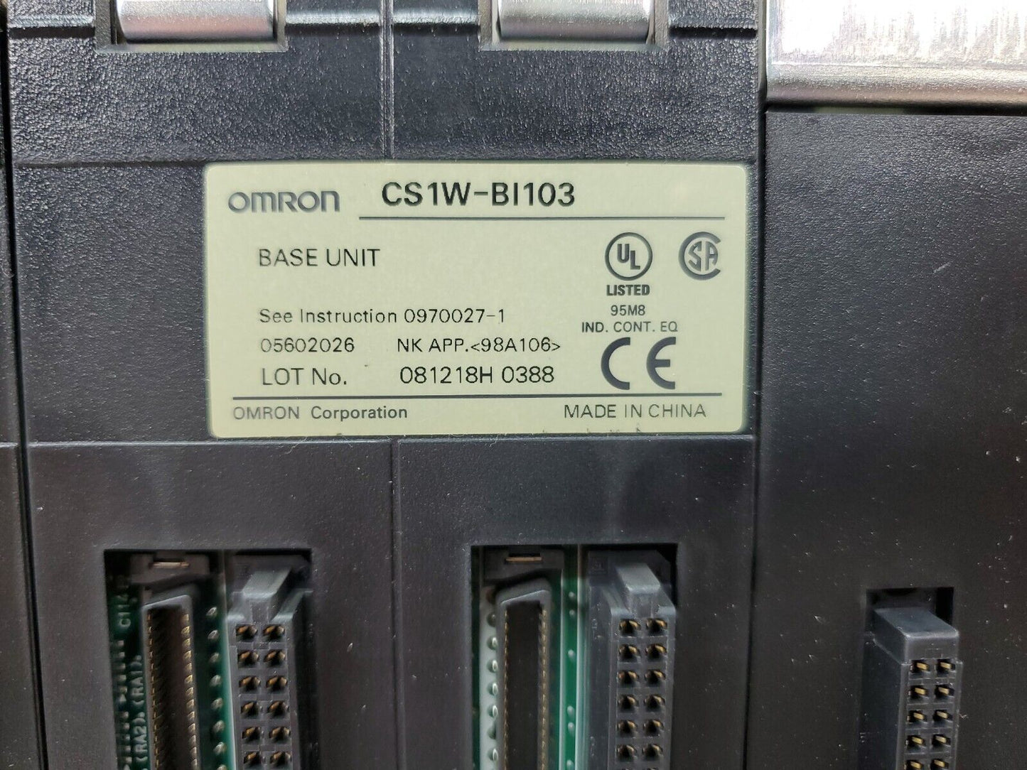OMRON CS1W-BI103 10-Slot Base Unit. 3H-CRATE