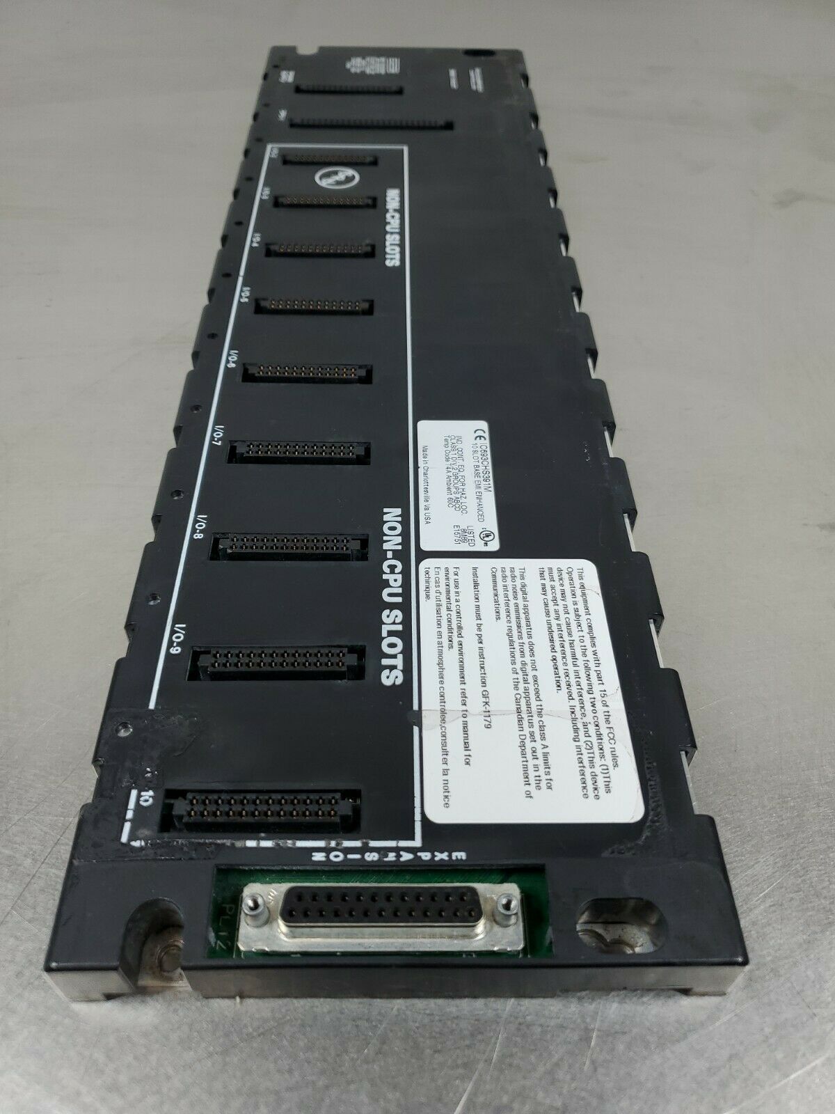 GE Fanuc- IC693CHS391M - 10 Slot Base EMI Enhanced Expansion. 3C