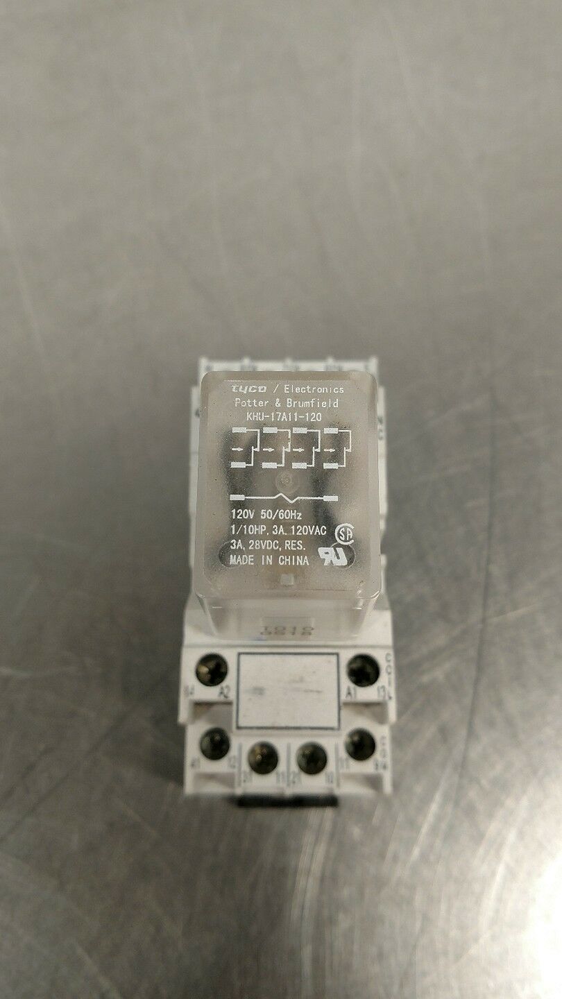 Allen-Bradley KHU-17A11-120 Relay 120VAC 14-Pin Series D 700-HN103 Base BIN#4