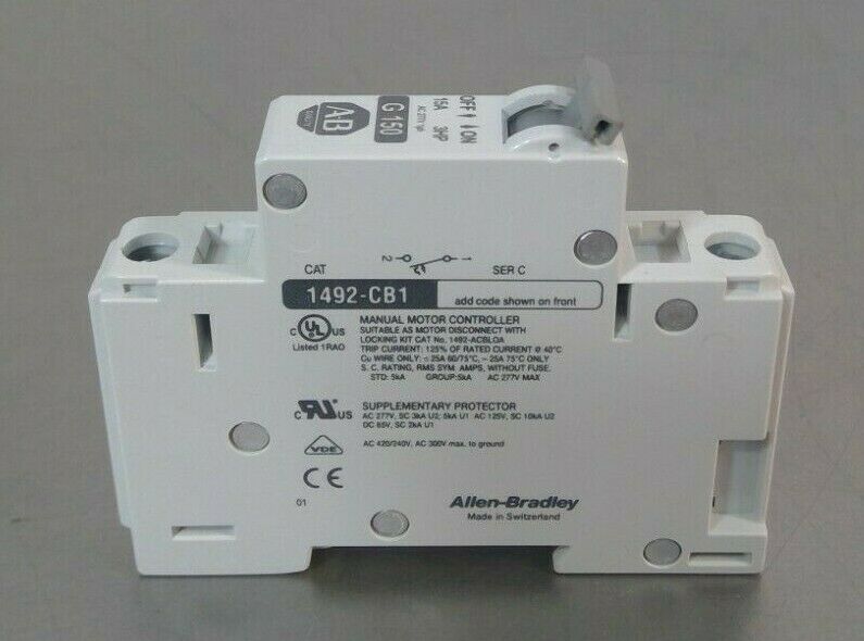 Allen-Bradley - 1492-CB1G150 Series C - 15A Circuit Breaker 4E-8