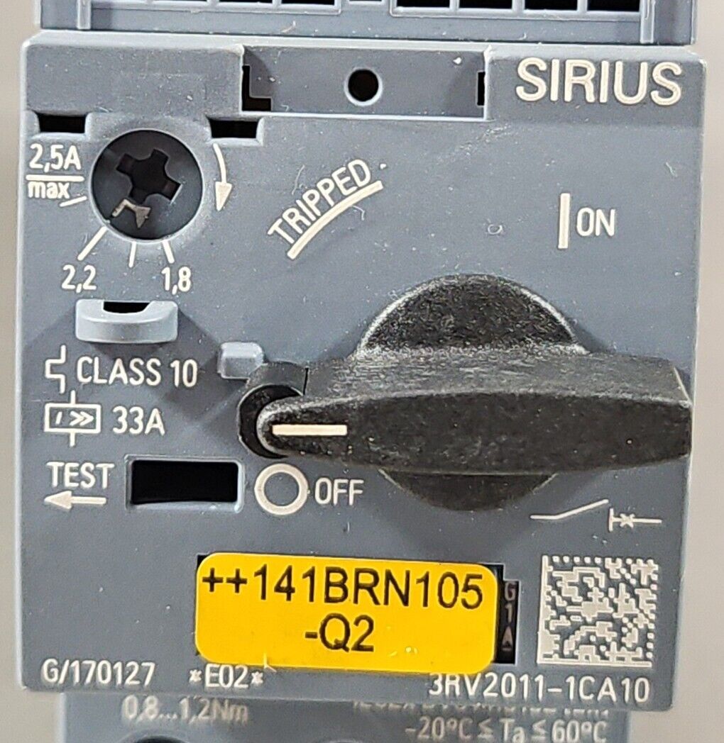 Siemens 3RV2011-1CA10 SIRIUS Circuit Breaker. 4D-21