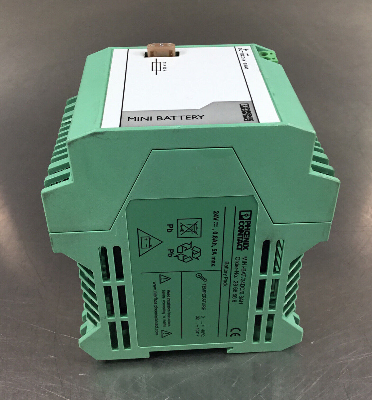 PHOENIX CONTACT MINI-BAT/24DC/0.8AH Mini Battery 24VDC 0.8Ah 5A Max. 4G